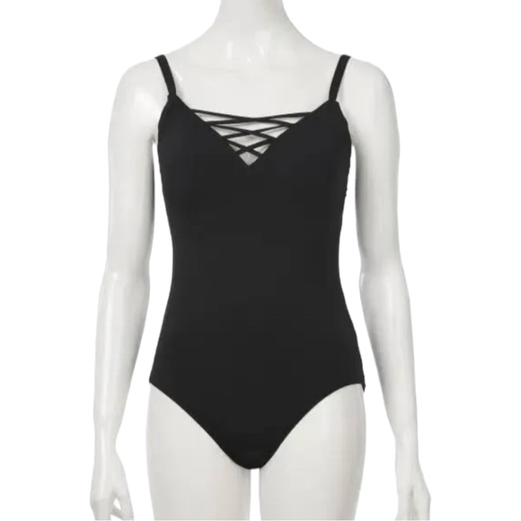 Womens Standard Active Deep V Plunge Maillot One Piece Swimsuit Eco Collective Black 8 Noir  C6184648 2c71 5e4f 9c52 380f679847a3